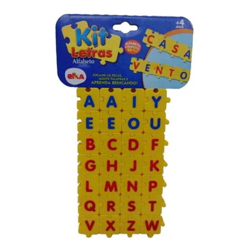 Jogo Educativo de Encaixe Alfabeto Brincando com as Letras - ENGENHA KIDS -  Produtos e acessórios para bebê