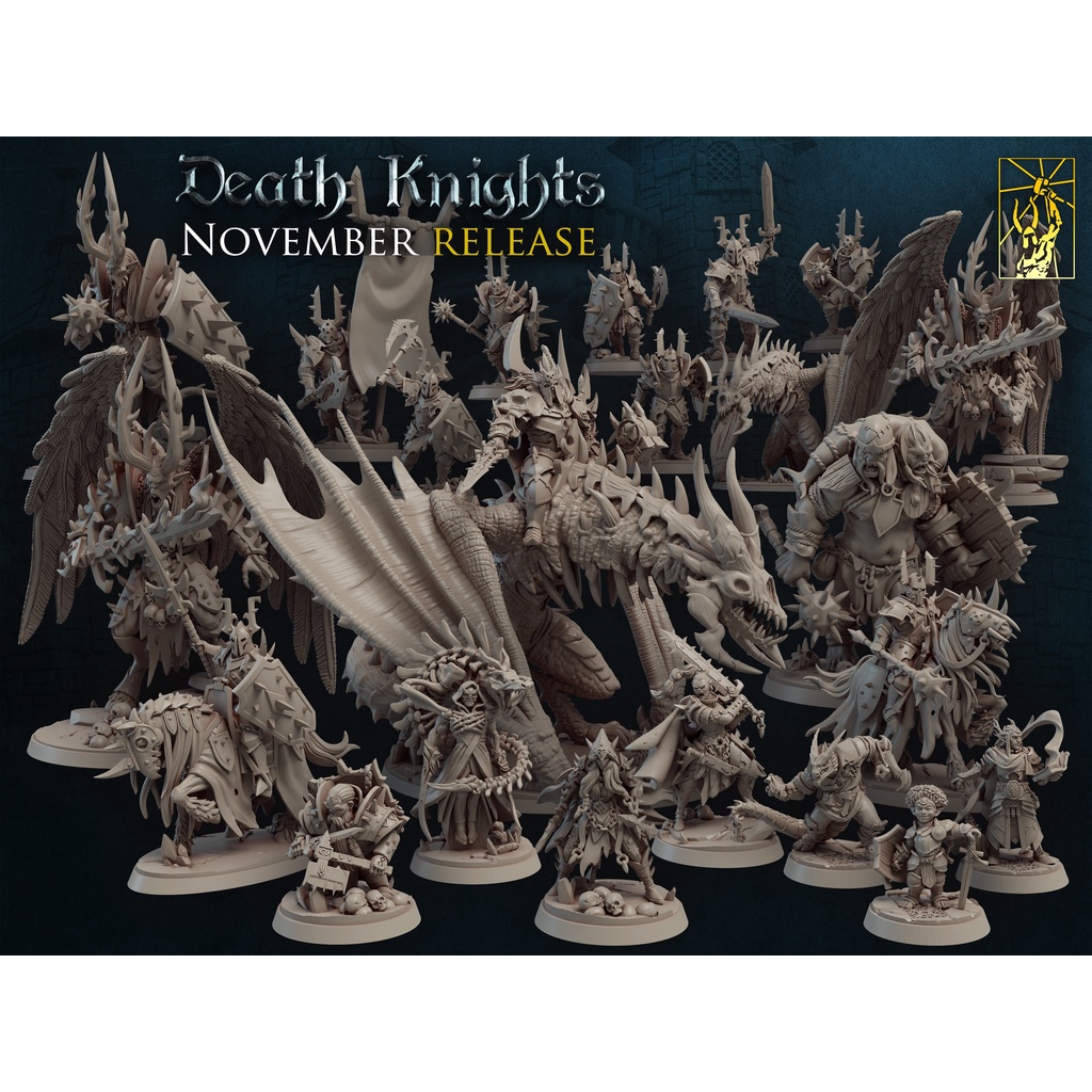 Miniaturas Death Knights para RPG, Zombicide, D&D