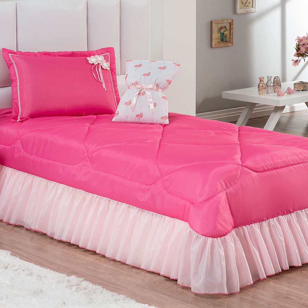 Colcha Infantil Adolescente Para Cama De Solteiro Com 03 Peças | Shopee ...