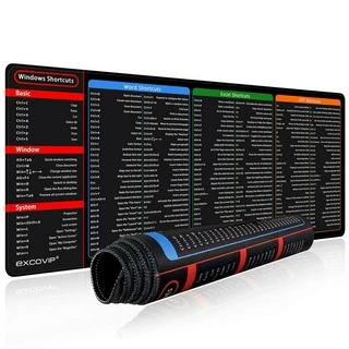 Excovip Mouse Pad Inglês Grande Confortável Anti-Derrapante para Laptop e Office
