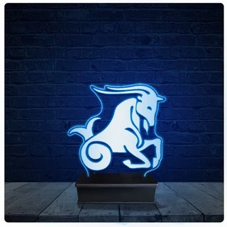 Luminária Led Acrilico Abajur - Signo Capricórnio 01