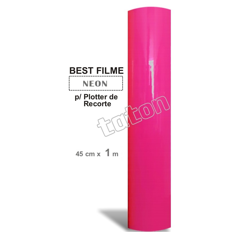 Best Filme P/ Plotter De Recorte Neon Rosa - 1m X 45cm - Escorrega o Preço