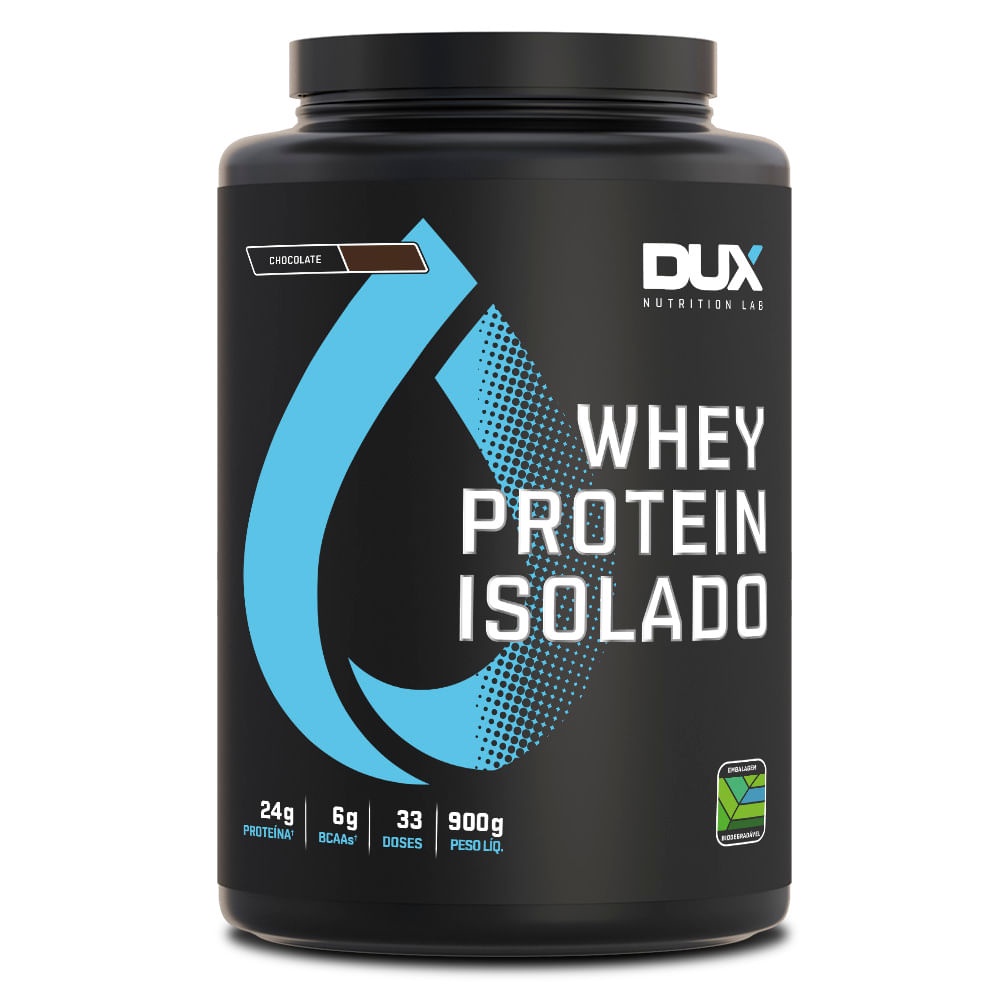 Whey Protein Isolado Chocolate Pote 900g – Dux Nutrition