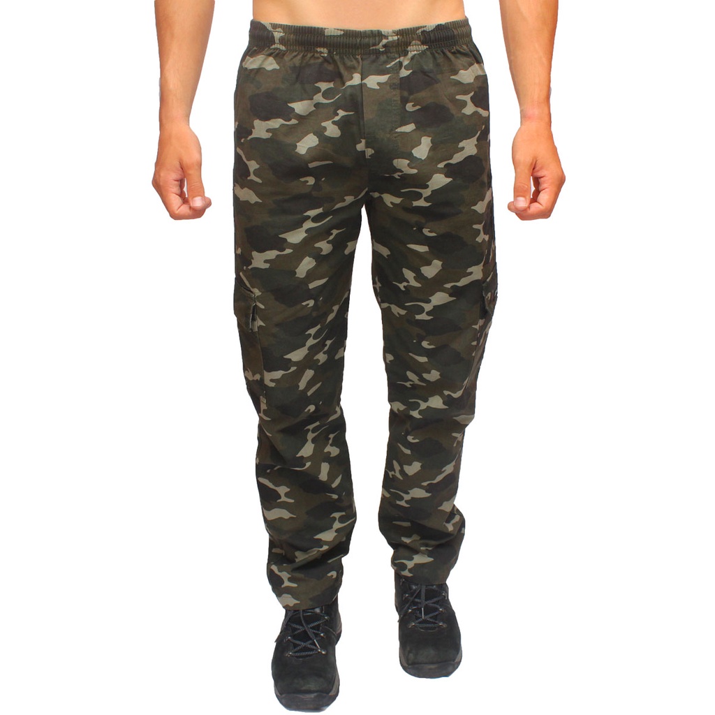 Calça Masculina Sarja Jogger Cargo Camuflada