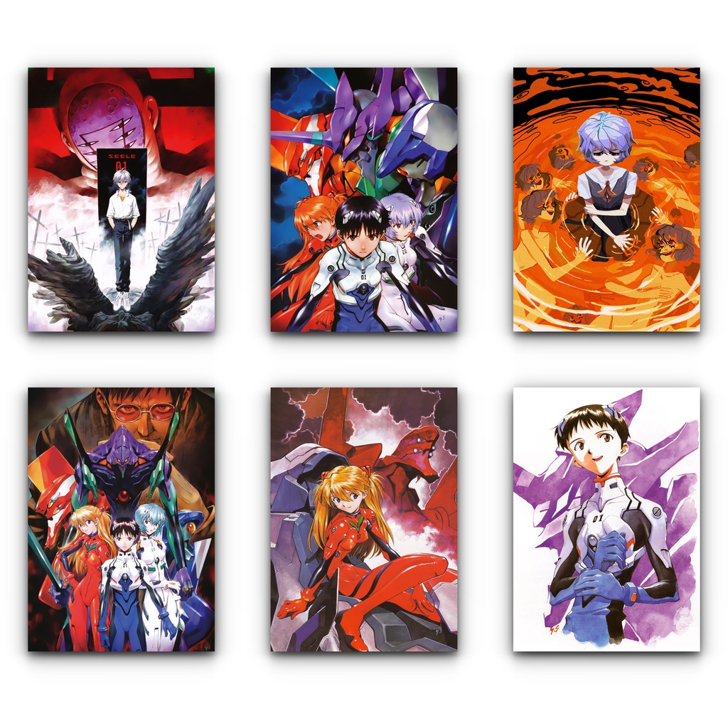 Placa Decorativa Neon Genesis Evangelion Shinji Asuka Rei Ayanami ...