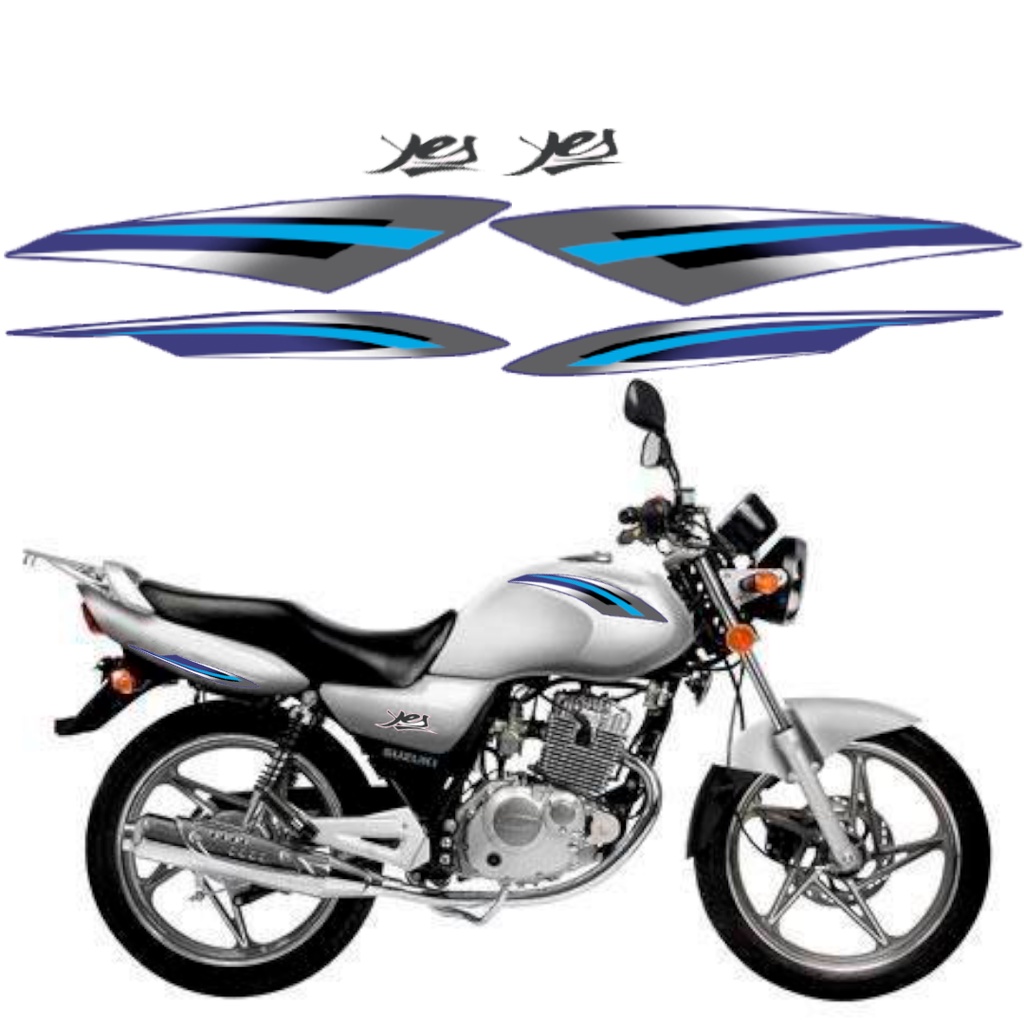 Kit Faixa Jogo Adesivo Moto Suzuki Yes 125 2009 2010 Azul Adesivos Motos Suzuki 125 Yes Cor Azul