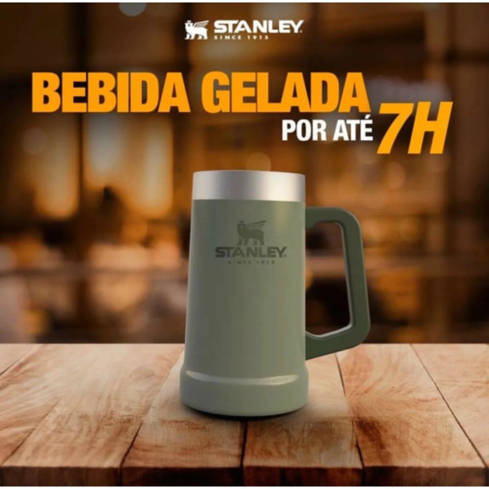 Caneca Térmica verde de Cerveja 0,71L Stanley Original personalizado - Top  Cuias