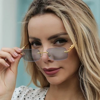 Óculos De Sol Para Decoração Leopard/Sem Moldura Retro Da Moda