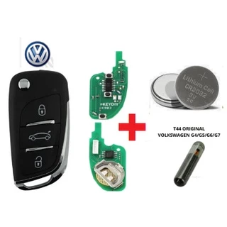 Chave Canivete VW + Placa Positron + Lamina Virgem Gol G3 G4 G5 + CHIP T44