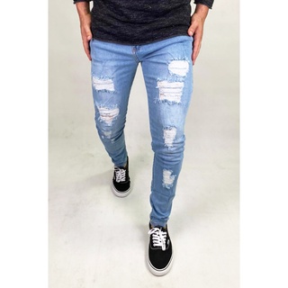 Calça masculina best sale skinny rasgada