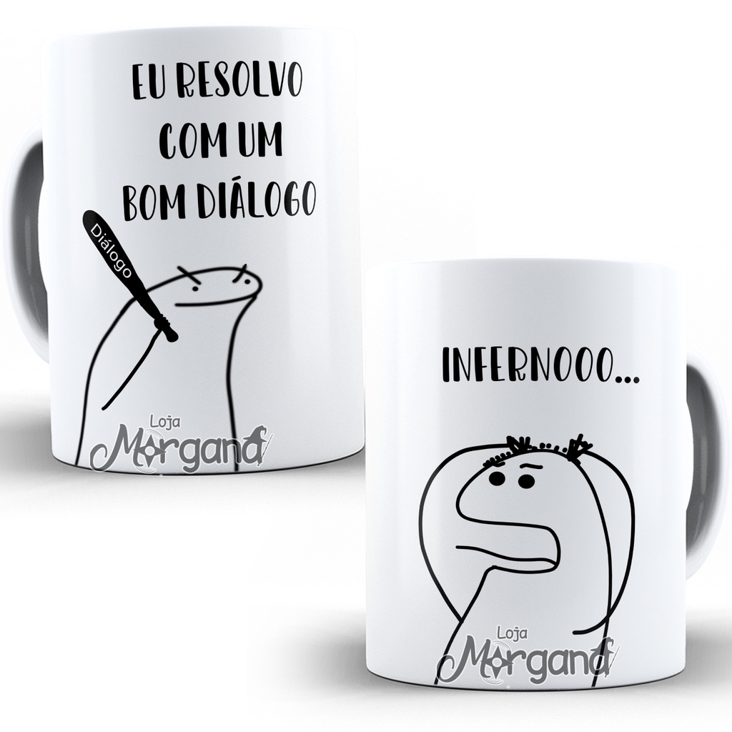 Caneca Meme Flork Dialogo