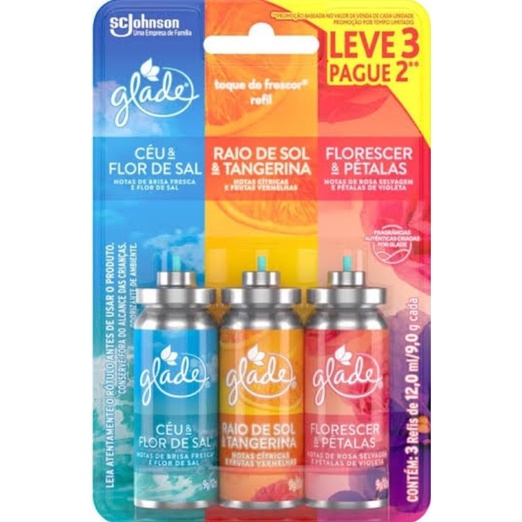 Glade refil com 3 unidades