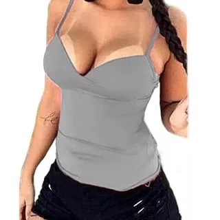 Kit 4 Blusinha Alcinha Suplex com bojo Feminina