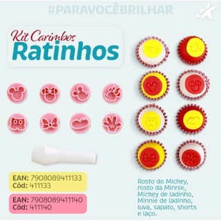 Kit Carimbo Mickey Minnie Mouse Ratinho Disney Para Brigadeiros e doces em Geral - Blue Star