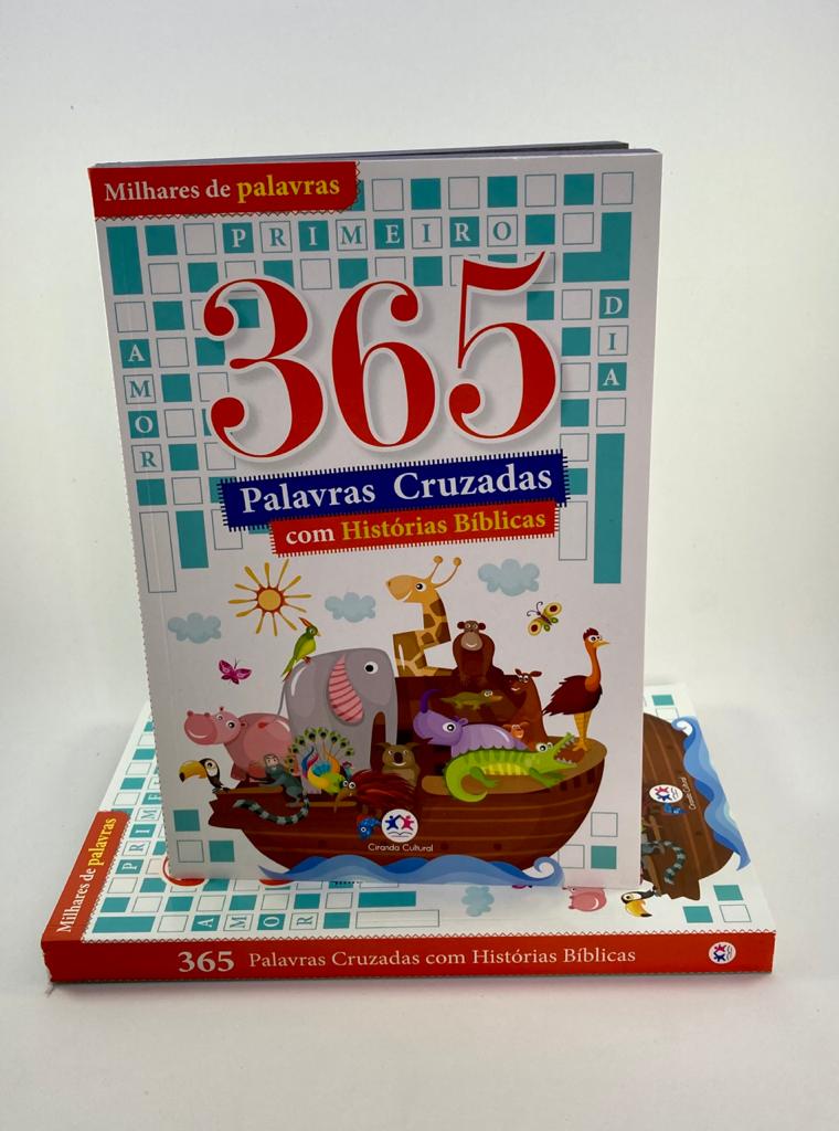 Livro Devocional Infantil 365 Palavras Cruzadas Histórias Bíblicas