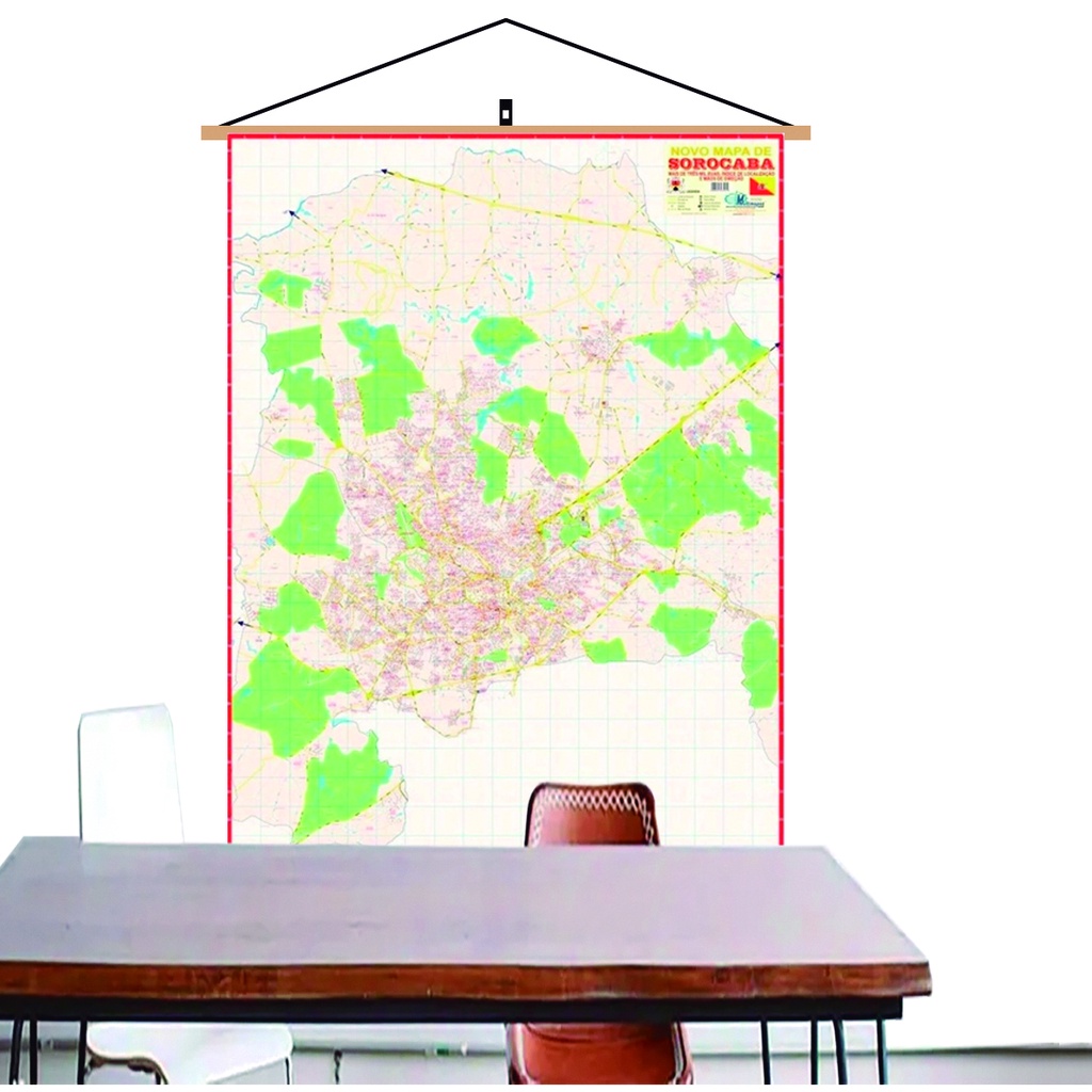 Mapa Sorocaba Banner Laminado Gigante 120x90cm Atual Shopee Brasil 4805