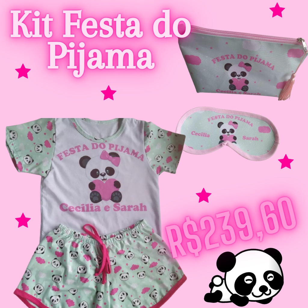 Festa do Pijama Kit 4 crianças