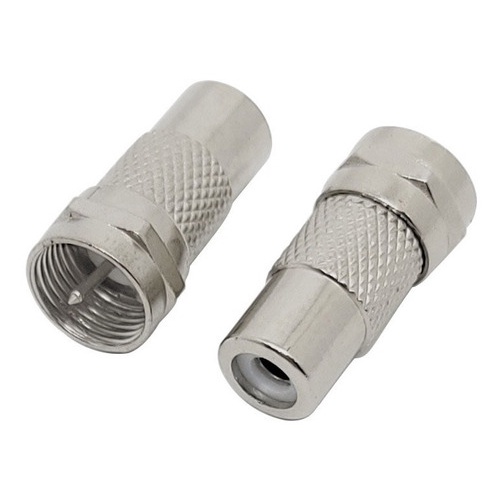 Adaptador De Rca F P/ Coaixal M Rg6/rg59 Entrada De Antena.
