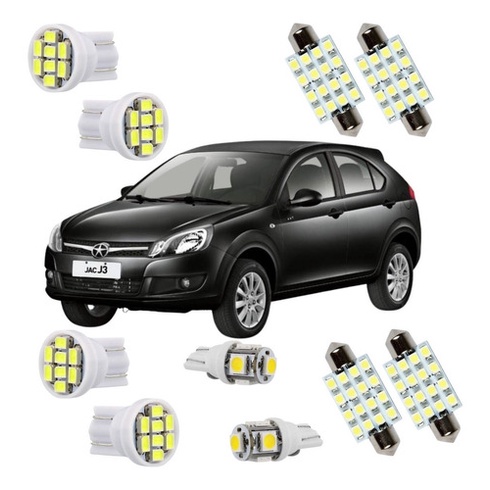 Kit Lâmpada Led Jac J3 Luz Pingo Todos Modelos E Anos