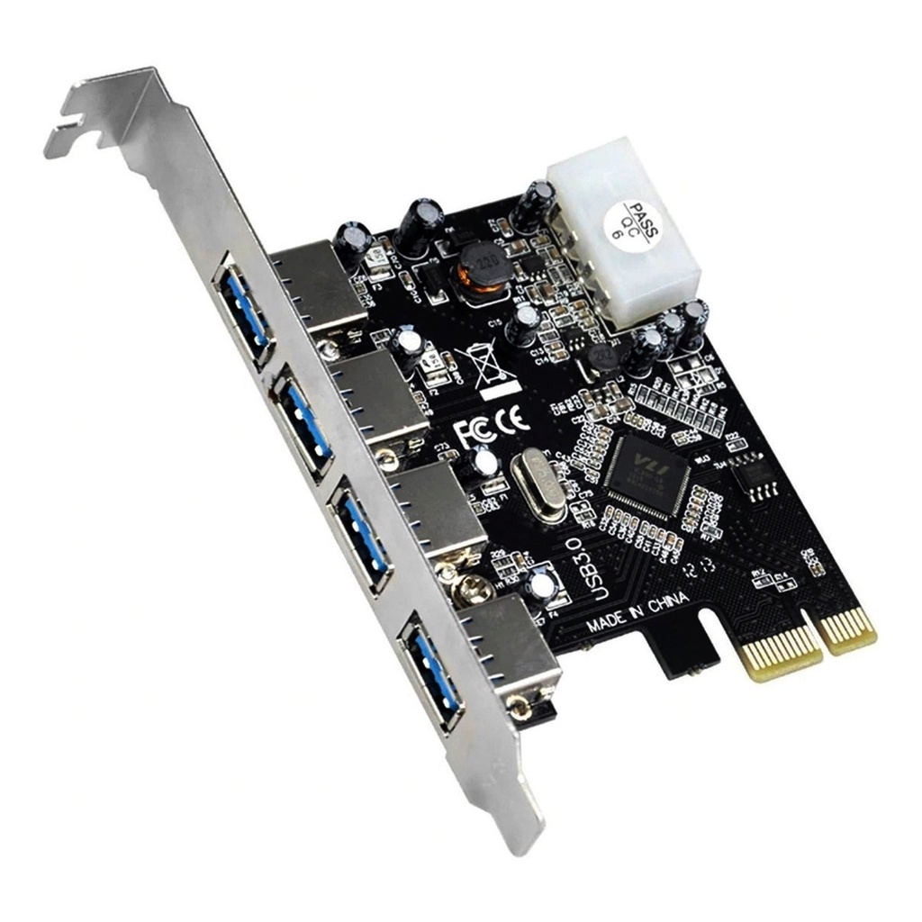Placa Usb 3.0 5gbps 4 Portas Pci Express X1 Pci-e DP-43 Dex | Shopee Brasil
