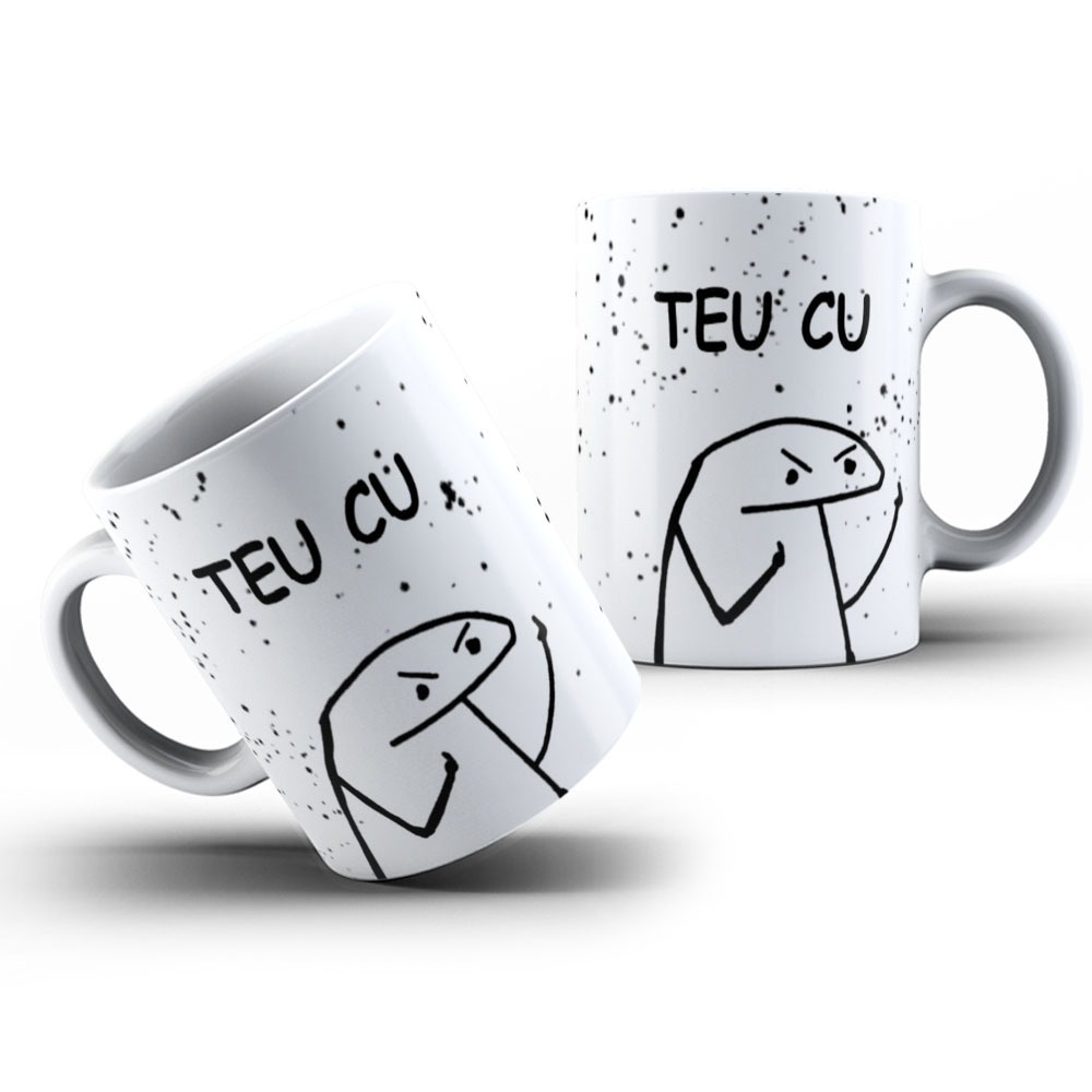 Caneca Meme Flork Teu C*