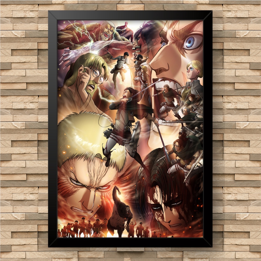 ATTACK ON TITAN Quadros de séries, filmes, e animes Quadro