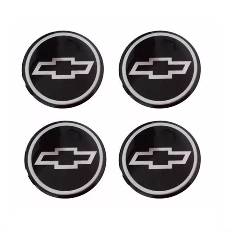 Emblema Calota Chevrolet Preto 48 mm Papel URA
