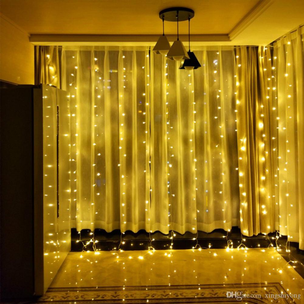 CORTINA DE LED 3X3 PARA DECORAÇÃO/FESTA/CASAMENTO/NATAL BRANCO FRIO ...