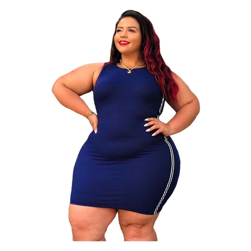 Vestido justo best sale plus size