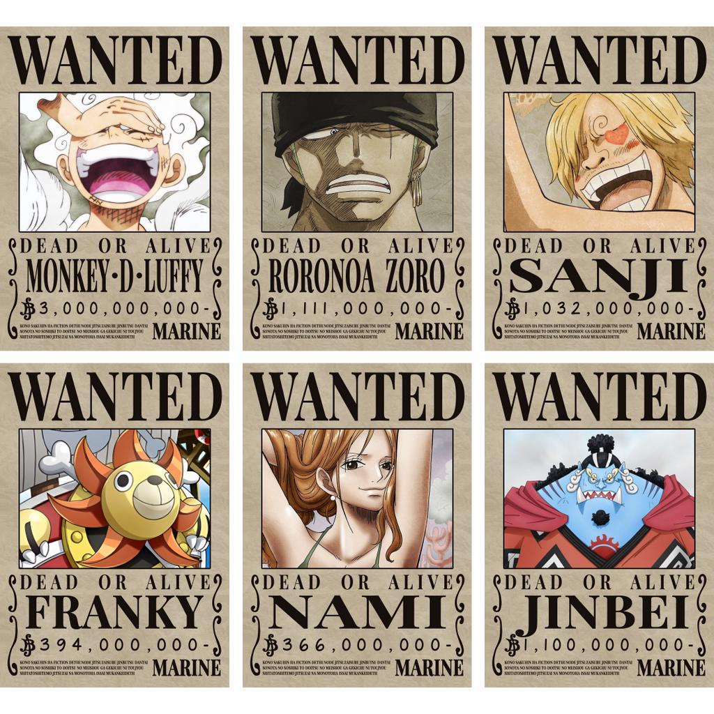 Placa Decorativa Cartaz One Piece Novas Recompeças Wanted