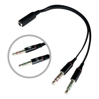 Cabo Conversor Adaptador Divisor Splitter de Áudio 3,5mm P3 para P2 audio e microfone PC ou Notebook Headset XT2204 XTRAD