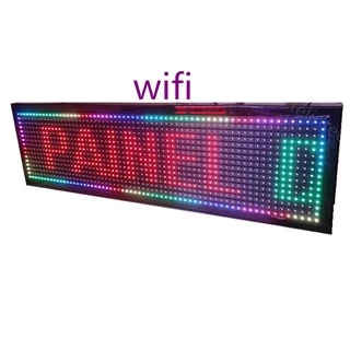painel led letreiro p10 rgb 70x20 wifi 110v/220v interno