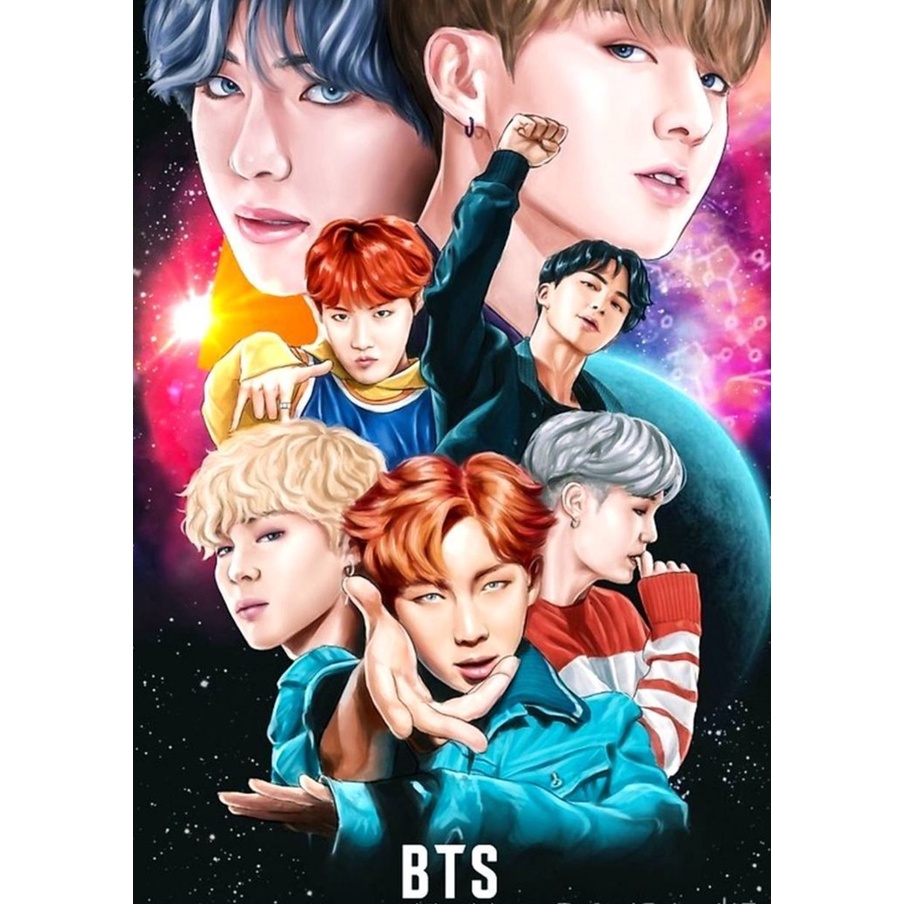 Poster Premium - Bts - V - Suga - Jeon Jung Kook - Rm - Park Ji