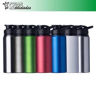 Squeeze Alumínio 600 ml, Garrafa de Água, Academia, Esportes, Lazer, Tampa com Vedação
