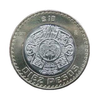 Moeda do México 10 pesos FC 2021 Bimetálica 28mm