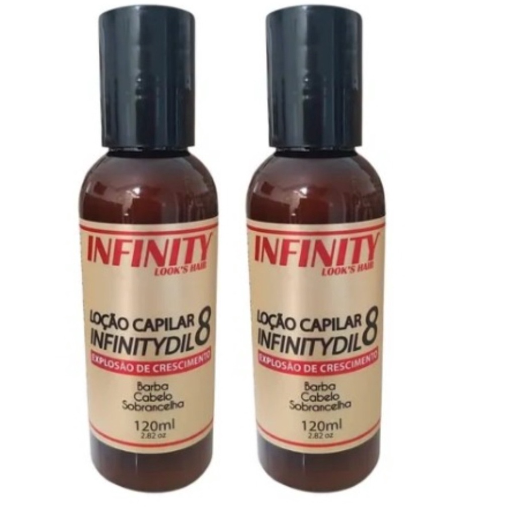 Loção De Crescimento Capilar Infinitydil 8% Com 02 Unidades