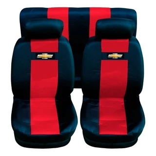 Kit de Capas Para Bancos De Carros Automotivos Logo Gm Chevrolet Corsa Celta Prisma Onix Agile Tecido /Nylon Cores Vermelha,Verde,Azul,Preta,Cinza,Rosa