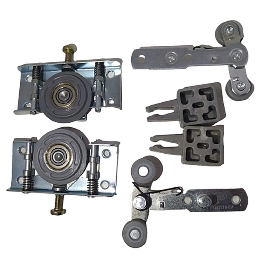 Sistema Porta Correr Rodizio Guia Inteligente Guarda Roupa 1 Kit Mix