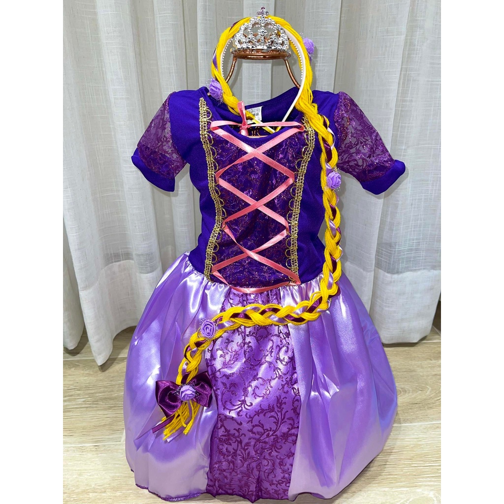 Vestido da rapunzel store enrolados