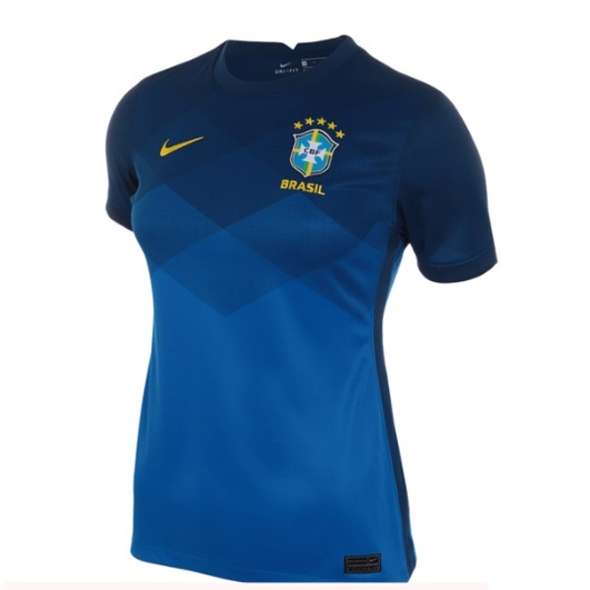 Camisa Feminina Brasil Azul 20/21 Camiseta Seleção Brasil Feminina Baby  Look Camiseta Brasil Feminina