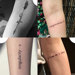 Impermeável Tatuagem Temporária Etiqueta Personalidade Inglês