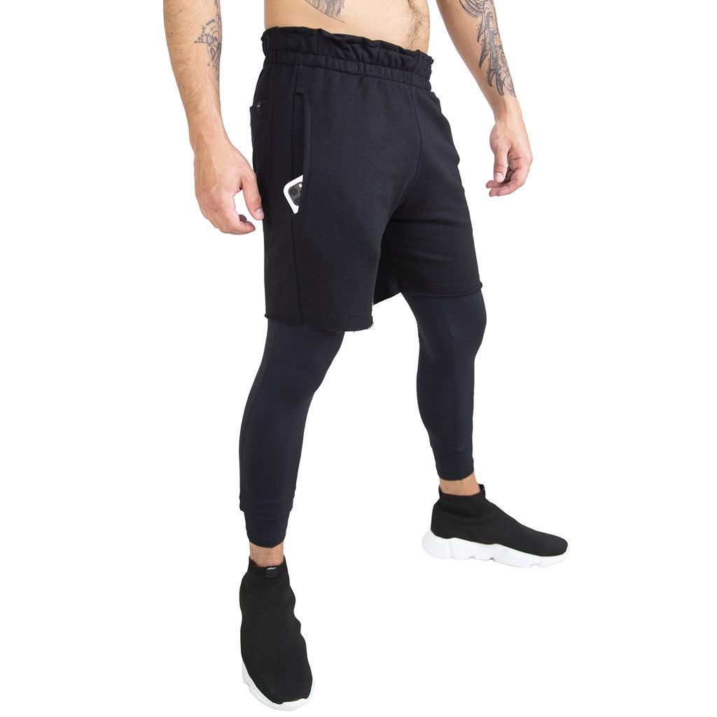 Calça legging masculina com clearance short