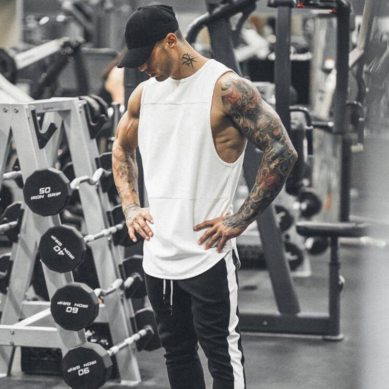 Capas De Tanque De Secagem Rápida E Seca Para Homens Sem Mangas Moda Musculação Cantinhos Em Forma