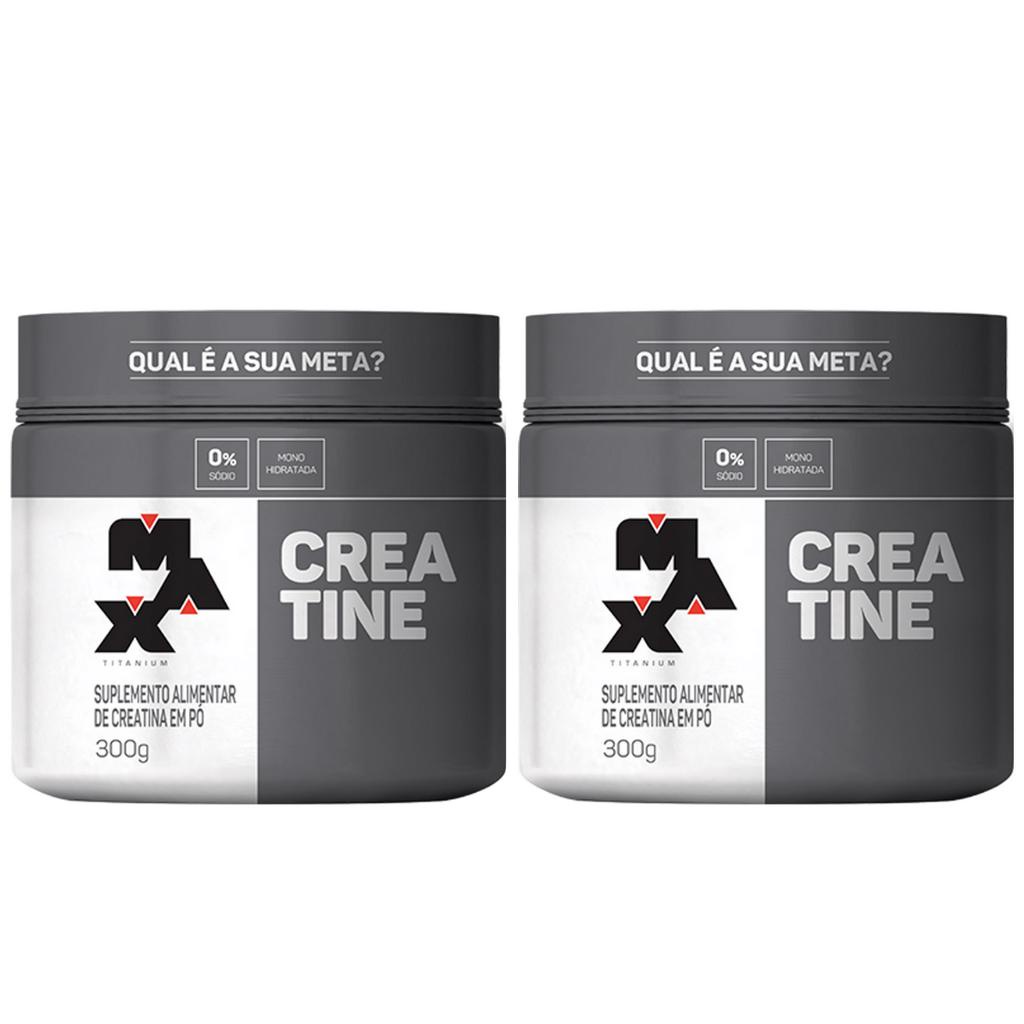 Kit 2x Creatina Monohidratada 300g Max Titanium