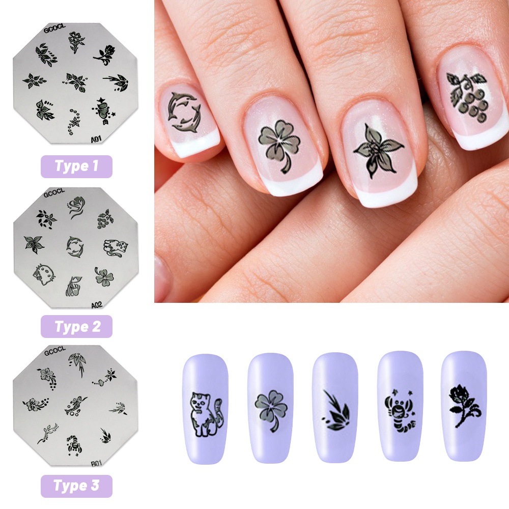 Imagem do produto Máquina De Impressão Manual De Arte De Unhas Com 6pcs Placas De Estampagem De Metal Manicure Cor Desenho Ferramenta 4