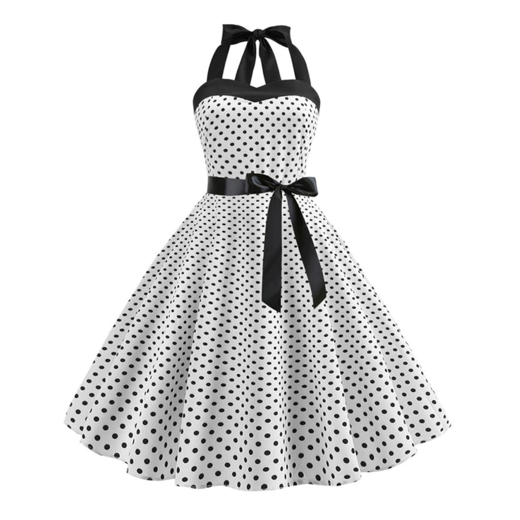 Vestidos anos 60 hot sale preto e branco