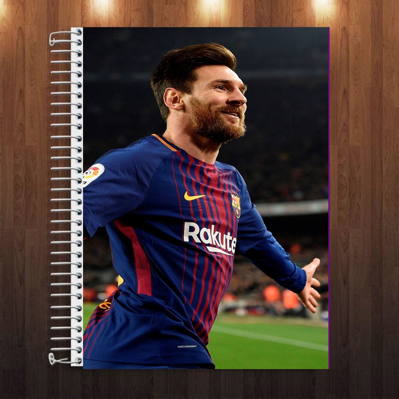 Caderno Messi 10 Matérias 160Fls Personalizado | Shopee Brasil