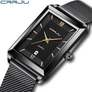 CRRJU Relógio Dos Homens De Aço Inoxidável Ultra Fino Design Criativo Fashion Business Casual Quartz Impermeável 2197 XM Sem Caixa