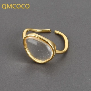 Anel Clássico Redondo Exagerado Irregular Design Prata Cor Ouro Mulheres Doce Romântico Festa De Aniversário Presente Novo Estilo Moda
