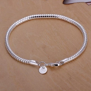 [Estoque real] Bracelete de prata 925 com abertura feminina, pulseira de prata totalmente combinada ajustável / joias no atacado